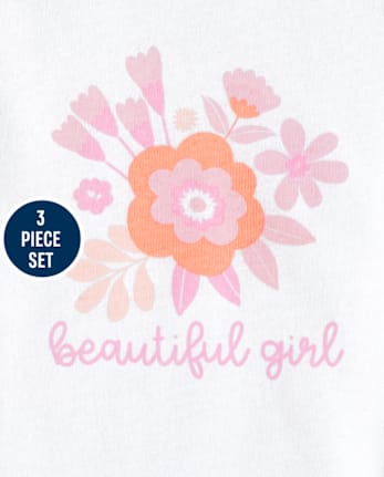 Conjunto Bebé Niña Volante Floral 3 Piezas Take Me Home