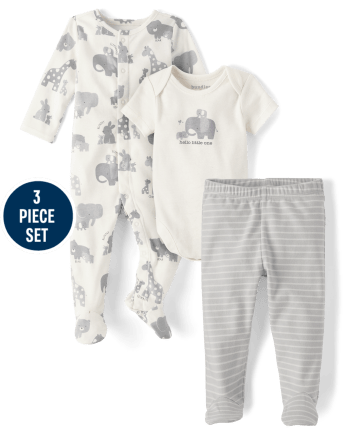Conjunto de 3 piezas unisex para bebé Animal Take Me Home