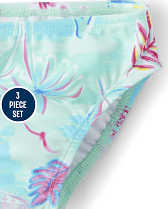 tout-petit, fille Maillot de bain 3 pièces Tropical