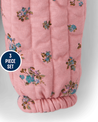 Baby Girls Floral 3-Piece Playwear Set