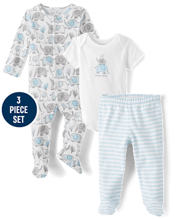 Baby Boys Elephant 3-Piece Take Me Home Set