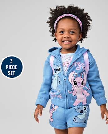 Girls Stitch™ And Angel 3-Piece Outfit Set