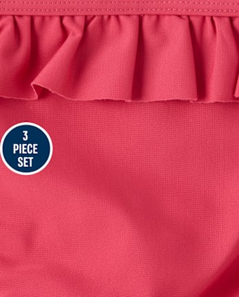 Toddler Girls Cherry 3-Piece Swimsuit