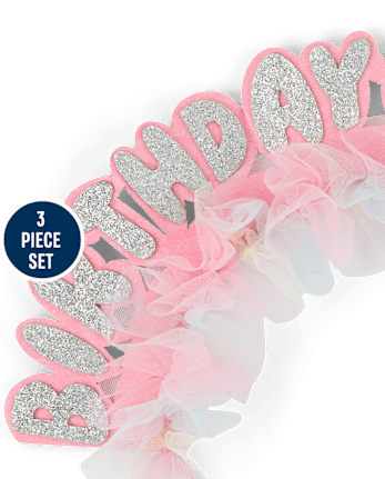 Girls Birthday Girl 3-Piece Accessories Set