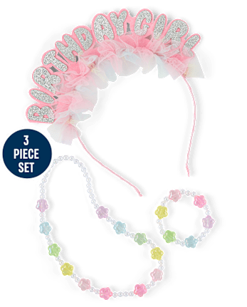 Girls Birthday Girl 3-Piece Accessories Set