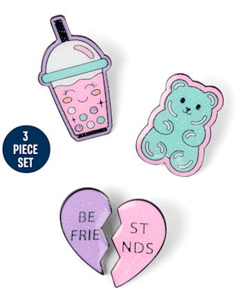 Girls Best Friends Enamel Pin 4-Pack