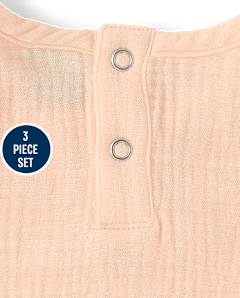 Baby Girls Winnie The Pooh™ Embroidered 3-Piece Playwear Set