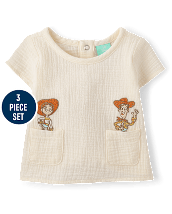 Baby Girls Toy Story 3-Piece Playwear Set