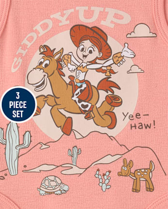 Baby Girls Toy Story 3-Piece Playwear Set