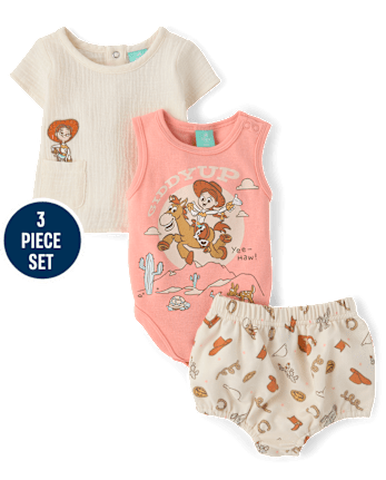 Baby Girls Toy Story 3-Piece Playwear Set