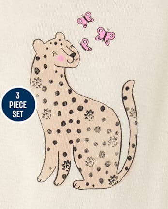 Baby Girls Leopard 3-Piece Playwear Set
