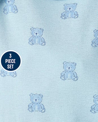 Baby Boys Bear Thermal 3-Piece Outfit Set