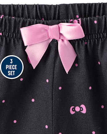 Girls Hello Kitty® Leopard 3-Piece Pajama Set