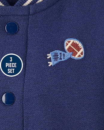 Baby Boys Varsity 3-Piece Playwear Set
