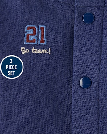 Baby Boys Varsity 3-Piece Playwear Set