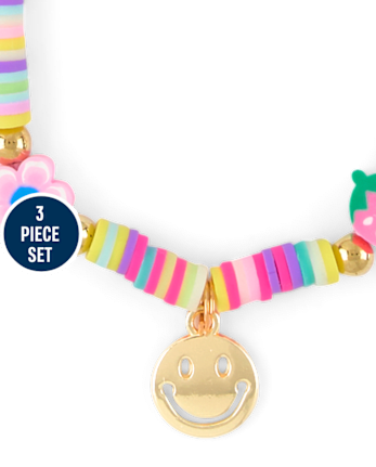 Girls Happy Face 3-Piece Jewelry Set