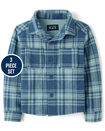 Baby And Toddler Plaid 3-Piece Outfit Set