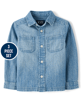 Baby And Toddler Boys Embroidered Varsity 3-Piece Outfit Set