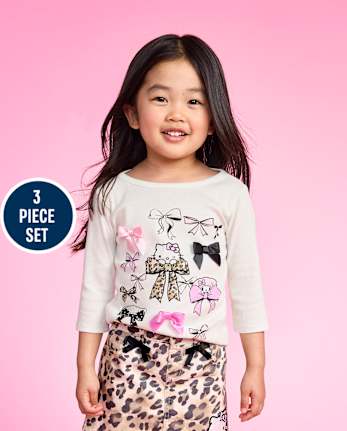 Toddler Girls Hello Kitty® Leopard 3-Piece Outfit Set - MULTI CLR