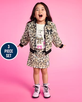 Toddler Girls Hello Kitty® Leopard 3-Piece Outfit Set - MULTI CLR