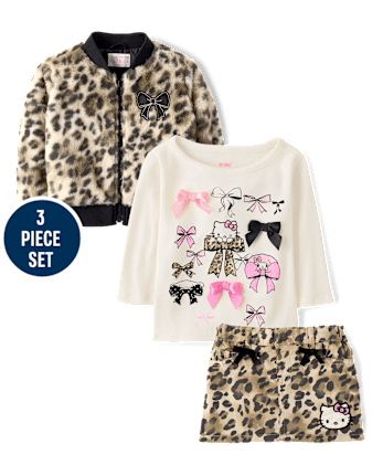 Toddler Girls Hello Kitty® Leopard 3-Piece Outfit Set - MULTI CLR