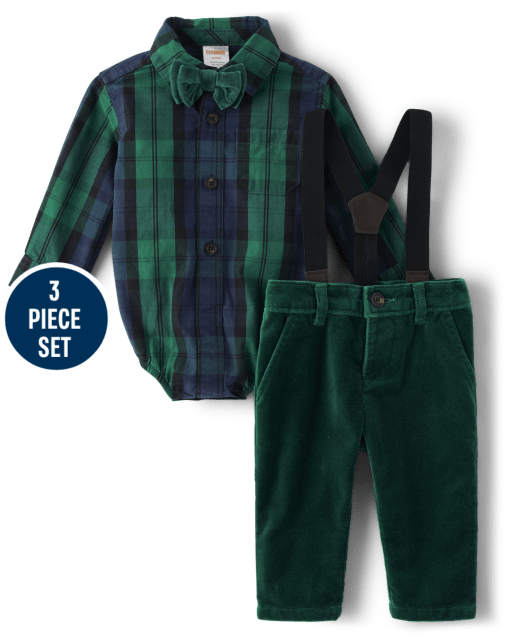 Baby Boys Dad And Me Plaid Outfit Set - Nutcracker