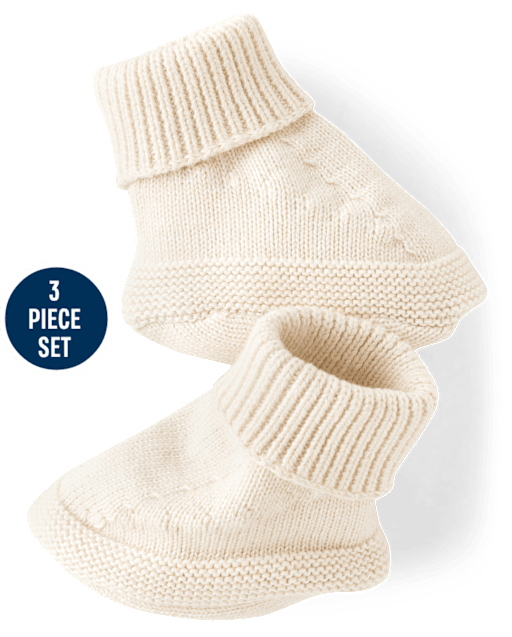 Baby Sweater Romper 3-Piece Outfit Set - view 2