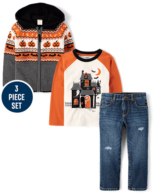 Boys Fairisle 3-Piece Outfit Set - Halloween