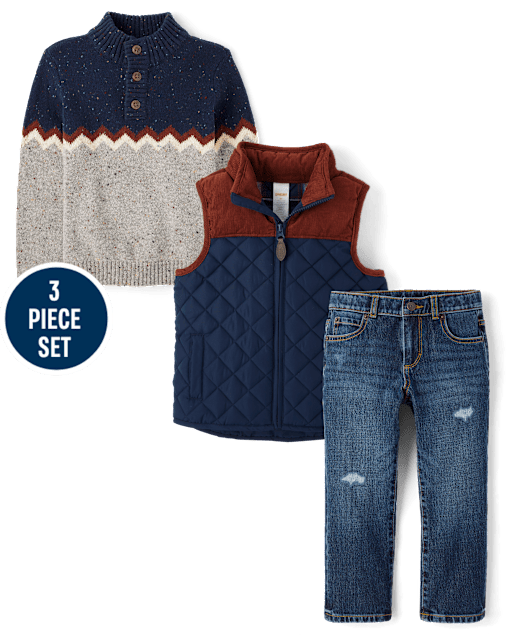 Boys Colorblock 3-Piece Outfit Set - Highland Hills