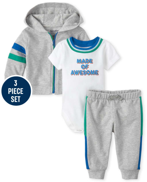 Superbe ensemble de vêtements de jeu 3 pièces pour bébé garçon
