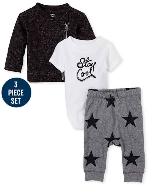 Baby Boys Stay Cool 3-Piece Playwear Set