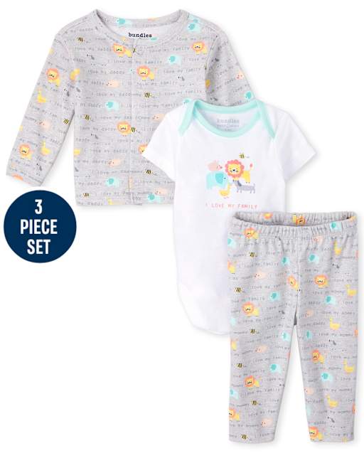 Baby Boys Animals 3-Piece Take Me Home Set