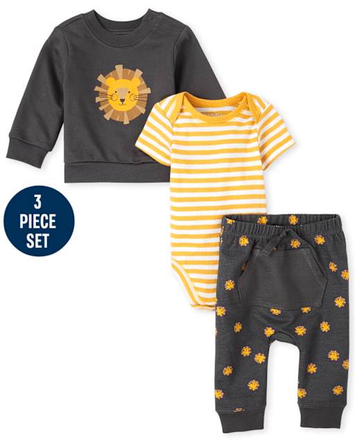 Baby Boys Lion 3-Piece Playwear Set