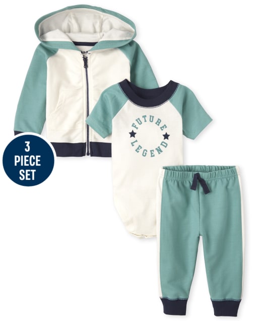Conjunto de ropa de juego de 3 piezas Future Legend para bebés niños