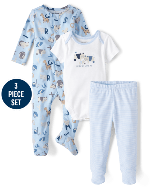 Baby Boys Animal 3-Piece Take Me Home Set