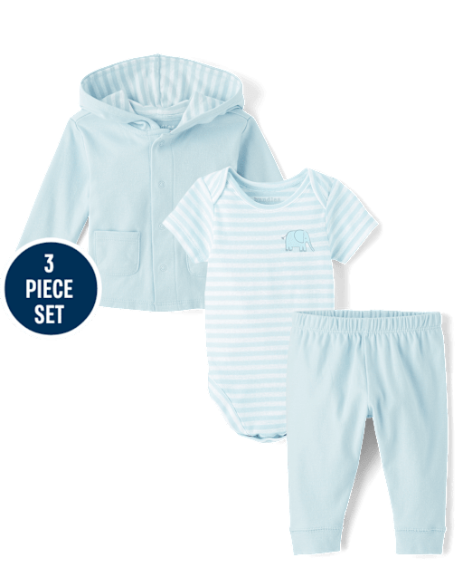 Baby Boys Striped 3-Piece Outfit Set