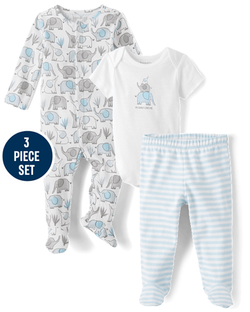 Baby Boys Elephant 3-Piece Take Me Home Set