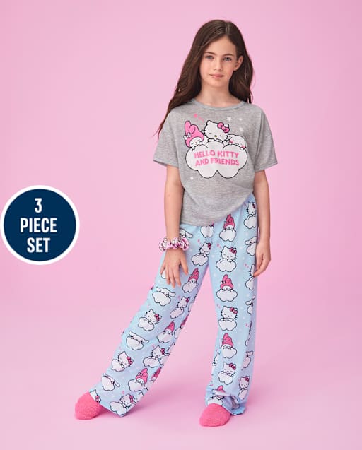 Girls Hello Kitty® And Friends 3-Piece Pajama Set