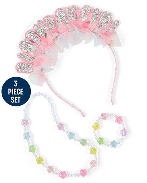 Girls Birthday Girl 3-Piece Accessories Set