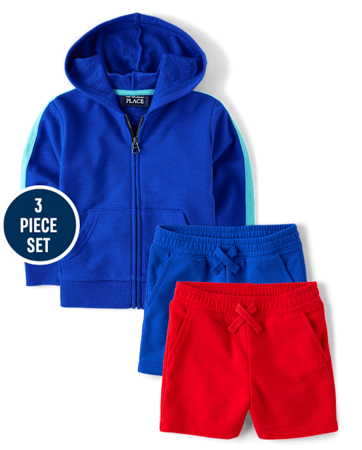Baby And Toddler Boys French Terry 3-Piece Outfit Set
