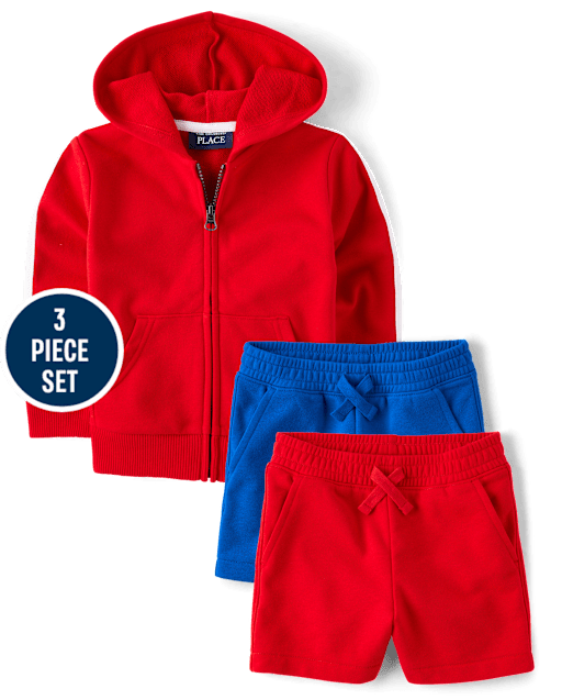 Baby And Toddler Boys French Terry 3-Piece Outfit Set
