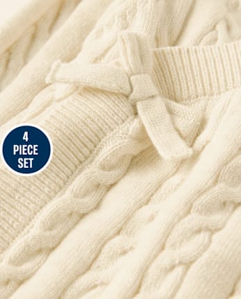 Baby Cable Knit Bear 4-Piece Outfit Set - Homegrown By Gymboree