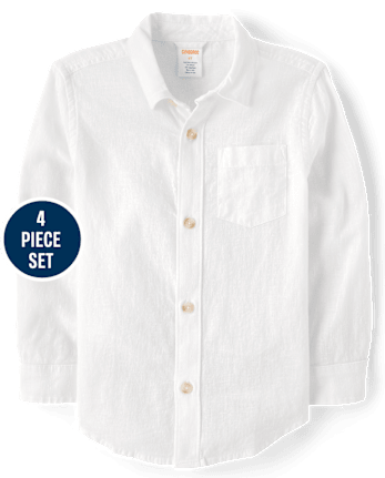 Boys Linen-Blend 4-Piece Suit - Special Occasions