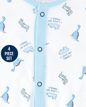 Baby Boys Dino 4-Piece Take Me Home Set