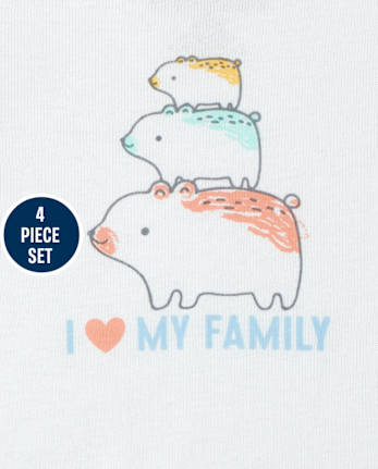 Bébé Doodle Animals Ensemble Take Me Home 4 pièces