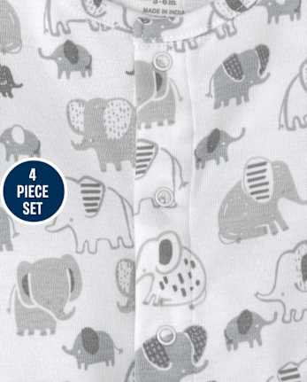Ensemble unisexe bébé éléphant 4 pièces Take Me Home
