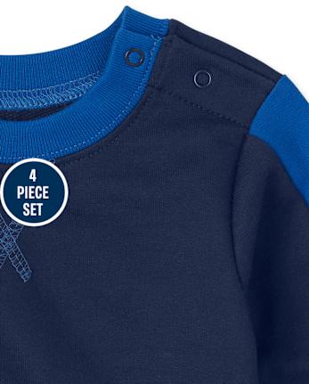 Baby Boys 4-Piece Playwear Set