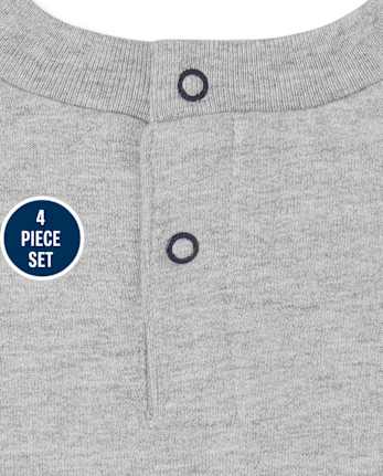 Conjunto de ropa de juego de 4 piezas de camuflaje para bebé niño