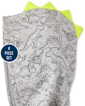 Ensemble de vêtements de jeu 4 pièces Dino pour bébé garçon