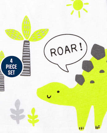 Ensemble de vêtements de jeu 4 pièces Dino pour bébé garçon